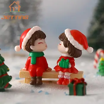 1 пара милых мини-влюбленных пар, Миниатюрный пейзаж, украшение своими руками, Украшение для домашнего сада, украшение для кукольного домика, Рождественский подарок