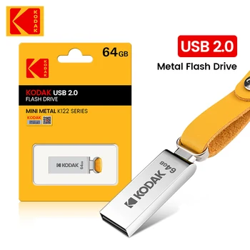 100% Металлический USB-накопитель KODAK K122 объемом 64 ГБ, карта памяти USB2.0, OTG-диск, U-диск memoria