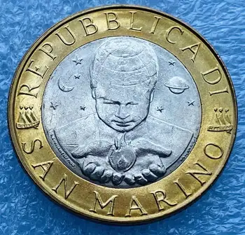 1998 Сан-Марино 1000 лир Геология Памятная монета из 27-миллиметрового двухцветного металла