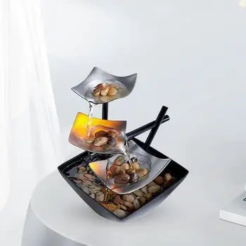 3-уровневый настольный фонтан с питанием от USB для украшения в стиле фэн-шуй в подарок