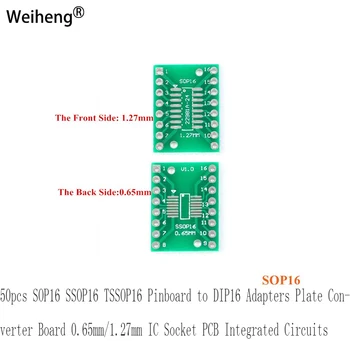 50шт SOP16 SSOP16 TSSOP16 Pinboard к Адаптерам DIP16 Плата Преобразователя Пластин 0.65mm1.27mm Разъем IC PCB Интегральные схемы