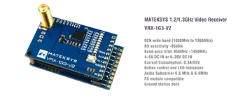 Mateksys Matek Systems VRX-1G3-V2 9-канальный видеоприемник 1.2G/1.3GHz 6-30 В постоянного тока В Мультироторном FPV гоночном дроне Большой дальности действия