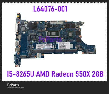 PcParts L64076-001 Для HP Zbook 14U 840 850 G6 Материнская плата ноутбука 6050A3022501-MB-A01 I5-8265U I7-8565U AMD Radeon 550X 2 ГБ