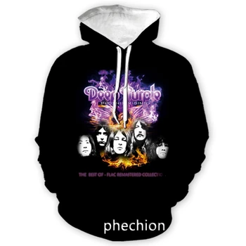 phechion, мужские / женские толстовки с 3D-принтом Deep Purple Band с длинным рукавом, повседневные толстовки, Свободный спортивный пуловер A170