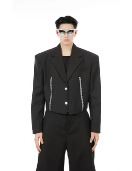 QZ07106 Модные мужские пальто и куртки 2023, роскошная мужская одежда для подиума известного европейского бренда