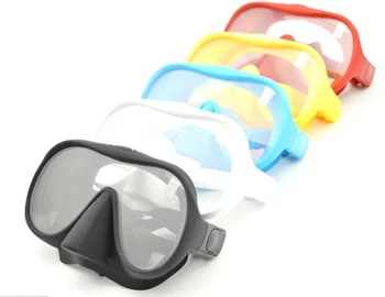 Бескаркасные маски для дайвинга с линзами из закаленного стекла, силиконовая маска для подводного плавания