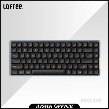Беспроводная механическая клавиатура Lofree Flow, RGB атмосферная лампа, игровая клавиатура, 84 клавиши, прокладка для ПК, портативных офисных компьютеров Mac