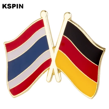 Булавка для Лацкана Флага Таиланда и Германии, Значок Флага Дружбы, Булавка Для Флага