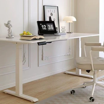 Интеллектуальный электрический подъемный стол, Верстак, письменный стол для обучения в офисе из массива дерева, Двухмоторный трехсекционный стол для киберспорта