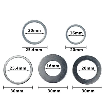 Кольцевая циркулярная пила для преобразования Диаметр Внутренний и внешний Металл Серебро Размер 20 и 16 мм 20 и 30 5 шт. Втулка лезвия прочная