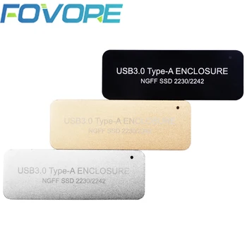 Корпус жесткого диска USB3.0 ОТ TYPE-A До NGFF M2 SSD Диск Корпус жесткого диска B Ключевой разъем M.2 SSD USB Адаптер Поддержка жесткого диска 2230 2242