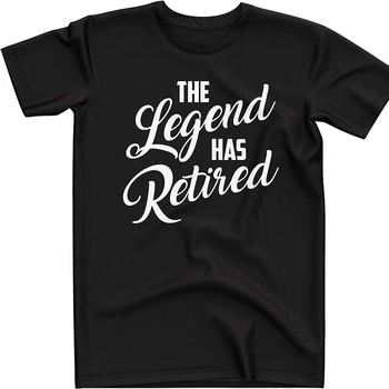 Легенда Ушла на пенсию, футболка с мультяшным буквенным принтом, топ, дышащие повседневные футболки с коротким рукавом для отдыха