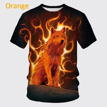 Летняя футболка бренда BIANYILONG, мужская футболка с изображением животного Волка, 3D, повседневная, с круглым вырезом, Унисекс, крутая забавная рубашка с коротким рукавом, топы