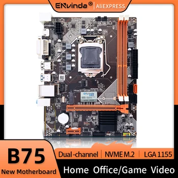 Материнская плата B75 Настольная M.2 LGA1155 Для процессора i3 i5 i7 Поддерживает Память DDR3 SATA 3,0 USB 3,0 PEI-E VGA Интерфейс Intel Core CPU