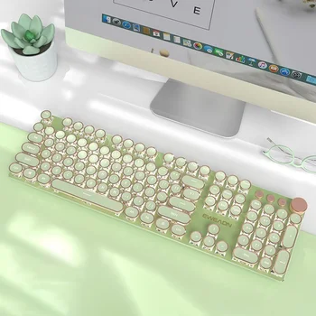 Механическая клавиатура Eweadn V20, набор мыши для офисных игр с 104 клавишами, беспроводная трехрежимная механическая клавиатура Bluetooth, Компьютерный стол, подарки