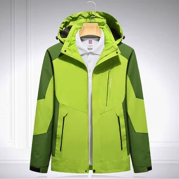 Мужская одежда 2023, мужская повседневная куртка, парка, осенне-зимняя куртка с капюшоном, комплекты-двойки 3 в 1, однотонная верхняя одежда