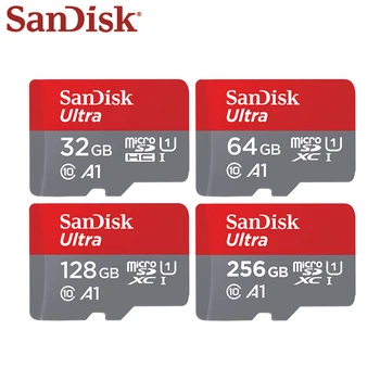Оригинальная карта SanDisk Micro SD 256 ГБ 128 ГБ 64 ГБ 32 ГБ Скорость до 150 МБ/с. Карта памяти Class 10 Флэш-карта A1 TF Card Microsd