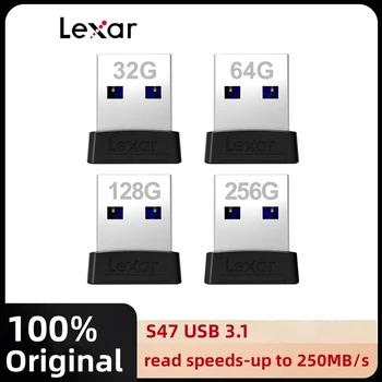 Оригинальный Lexar JUMPDRIVE S47 USB Флэш-накопитель 256 ГБ 128 ГБ 64 ГБ 32 ГБ Мини-Флешка USB 3,1 Флеш-накопитель до 100 МБ/с. U-диск для ПК