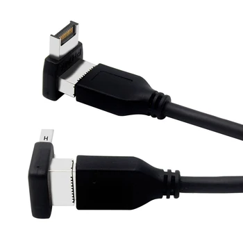 Преобразователь USB 3.1 Type-E на 90 градусов Адаптер USB-заголовка для разъема материнской платы