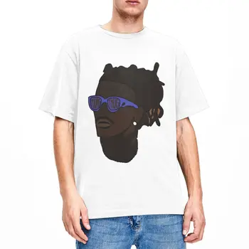 Рубашка с принтом головы молодого бандита, мужская и женская футболка из чистого хлопка с круглым вырезом в стиле хип-хоп, одежда с коротким рукавом, большие размеры