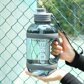 Термостойкий портативный чайник для фитнеса на открытом воздухе, пластиковый стакан, спортивная чашка для воды большой емкости