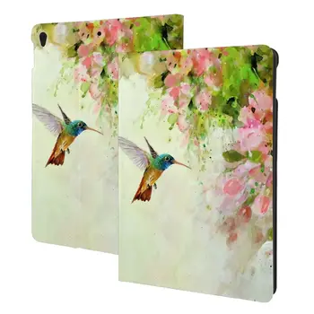 Цветочный чехол Hummingbird Flower для iPad 2022 10,5-10,2 Дюймов с держателем для Карандашей, Искусственная кожа, Тонкий, Ударопрочный, Автоматический режим сна/Пробуждения