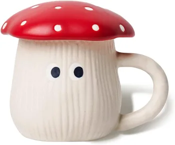 Чашка с грибами Керамическая чашка для молока ручной работы 12 унций Мультфильм Лучший подарок для девочек Милый контейнер